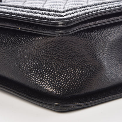 Chanel Caviar Quilted New Medium Boy Flap Black 9 of 10