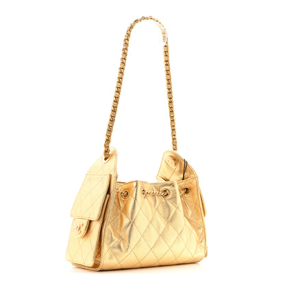 Chanel Metallic Caviar Quilted Mini Chanel 25 Handbag Gold 3 of 11