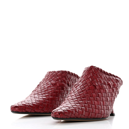 Bottega Veneta Nappa Intrecciato Almond Mules 38.5 Red 3 of 8