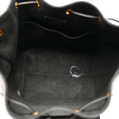Louis Vuitton Calfskin Lockme Bucket MM Black 5 of 12