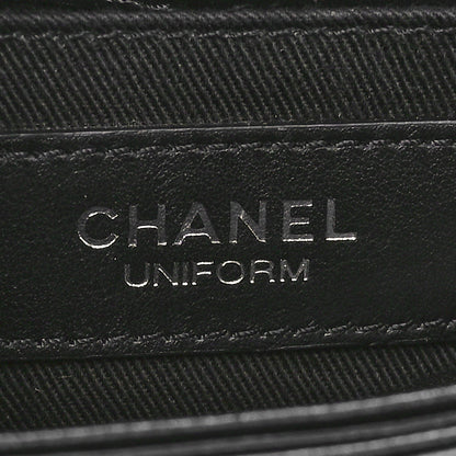 Chanel Calfskin Quilted CC Uniform Flap Belt Bag Black 6 of 11