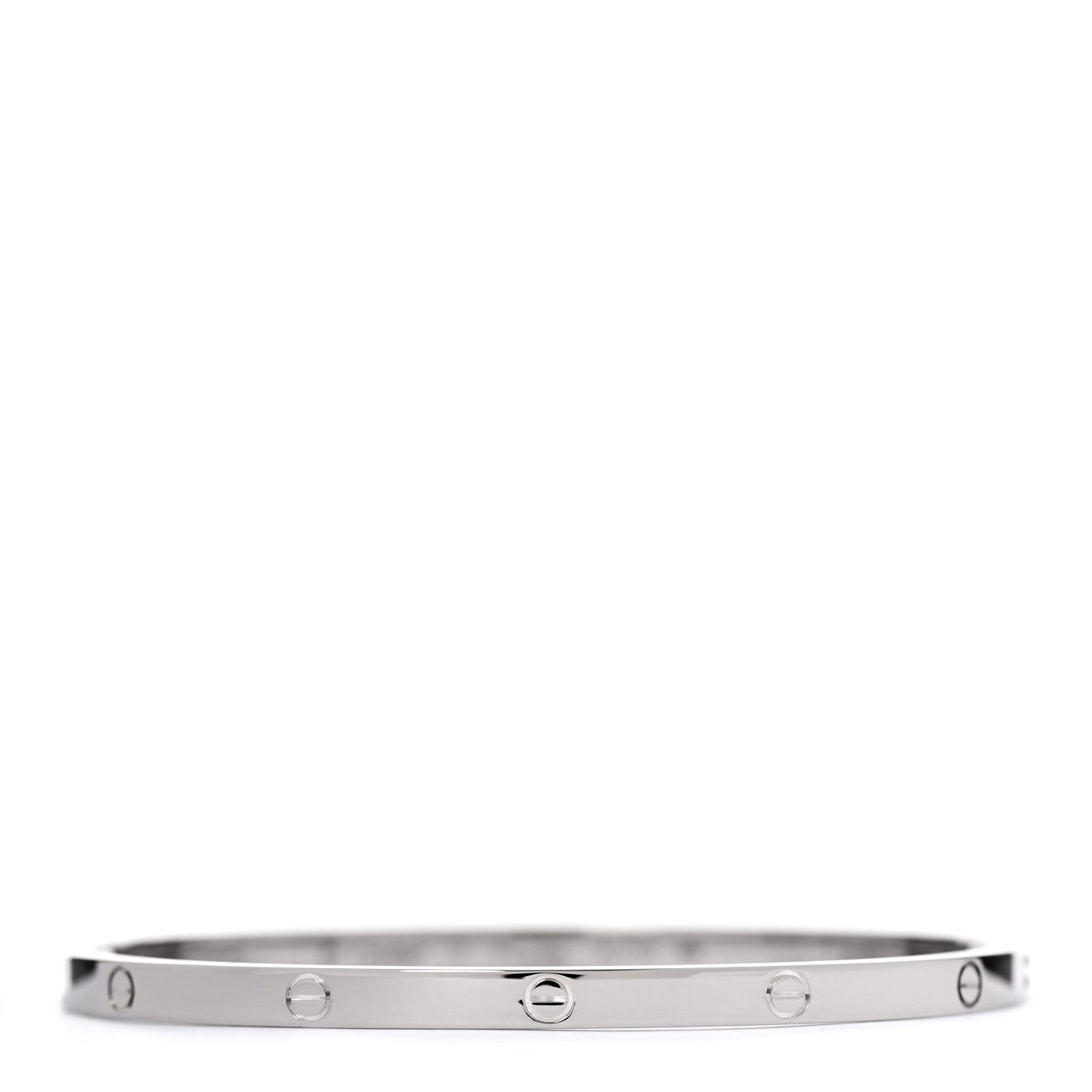 Cartier 18K White Gold Small LOVE Bracelet 17 1 of 5