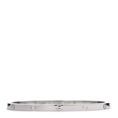 Cartier 18K White Gold Small LOVE Bracelet 17 1 of 5