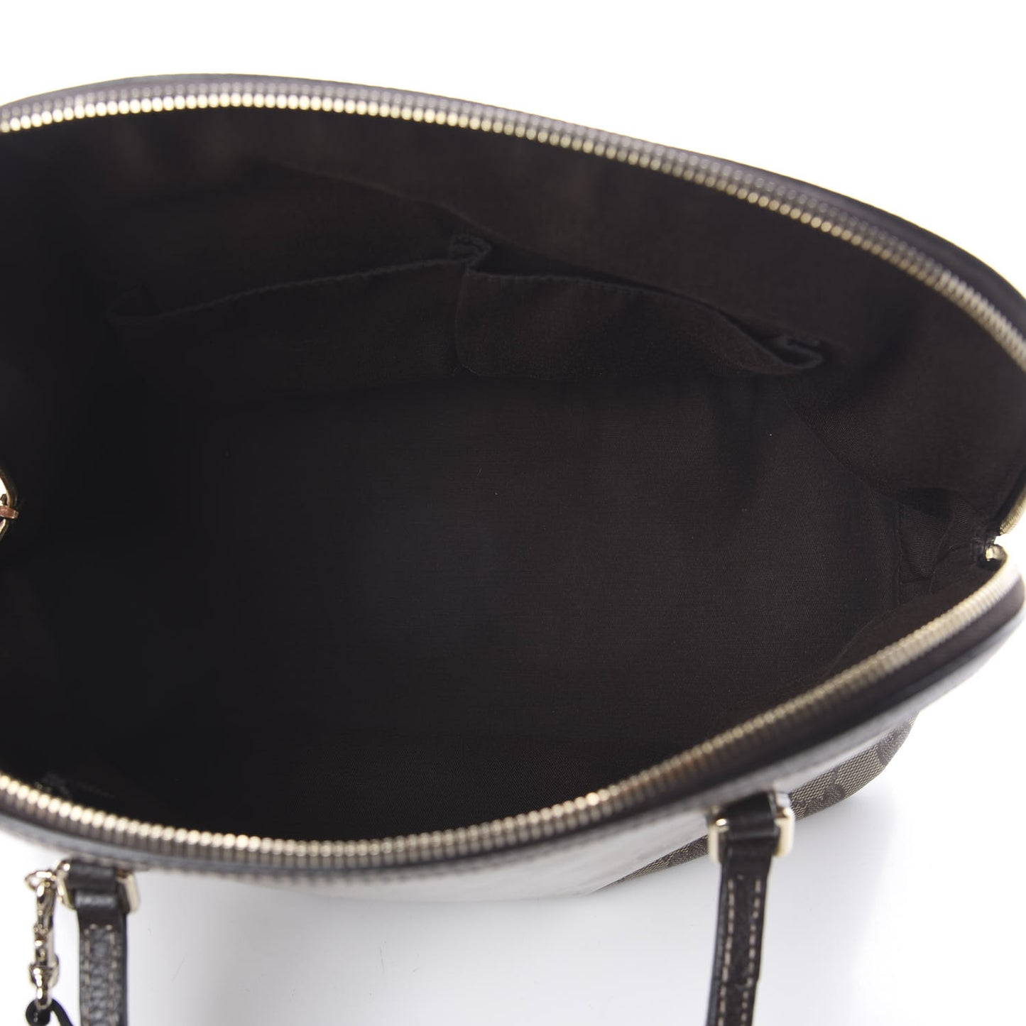 Crystal Monogram Medium Dome Bag Dark Brown