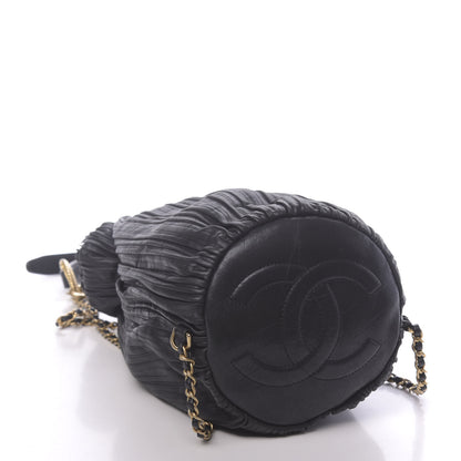 Chanel Iridescent Crumpled Calfskin Small Coco Pleats Backpack Black 3 of 10