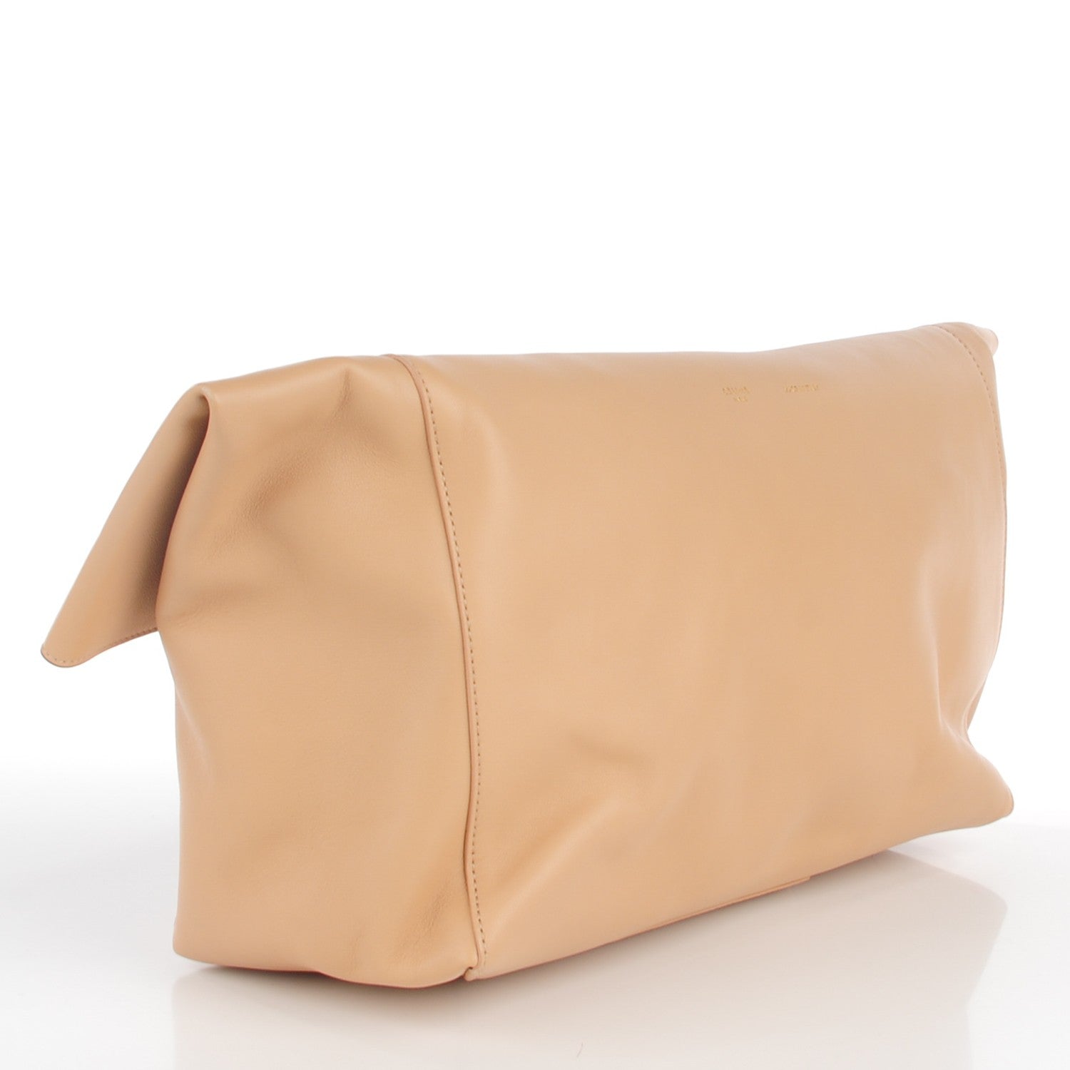 Celine Calfskin Folded Clutch Beige 3 of 6