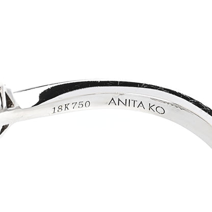 Anita Ko 18K White Gold Diamond Small Palm Leaf Ring 44 3 4 of 5