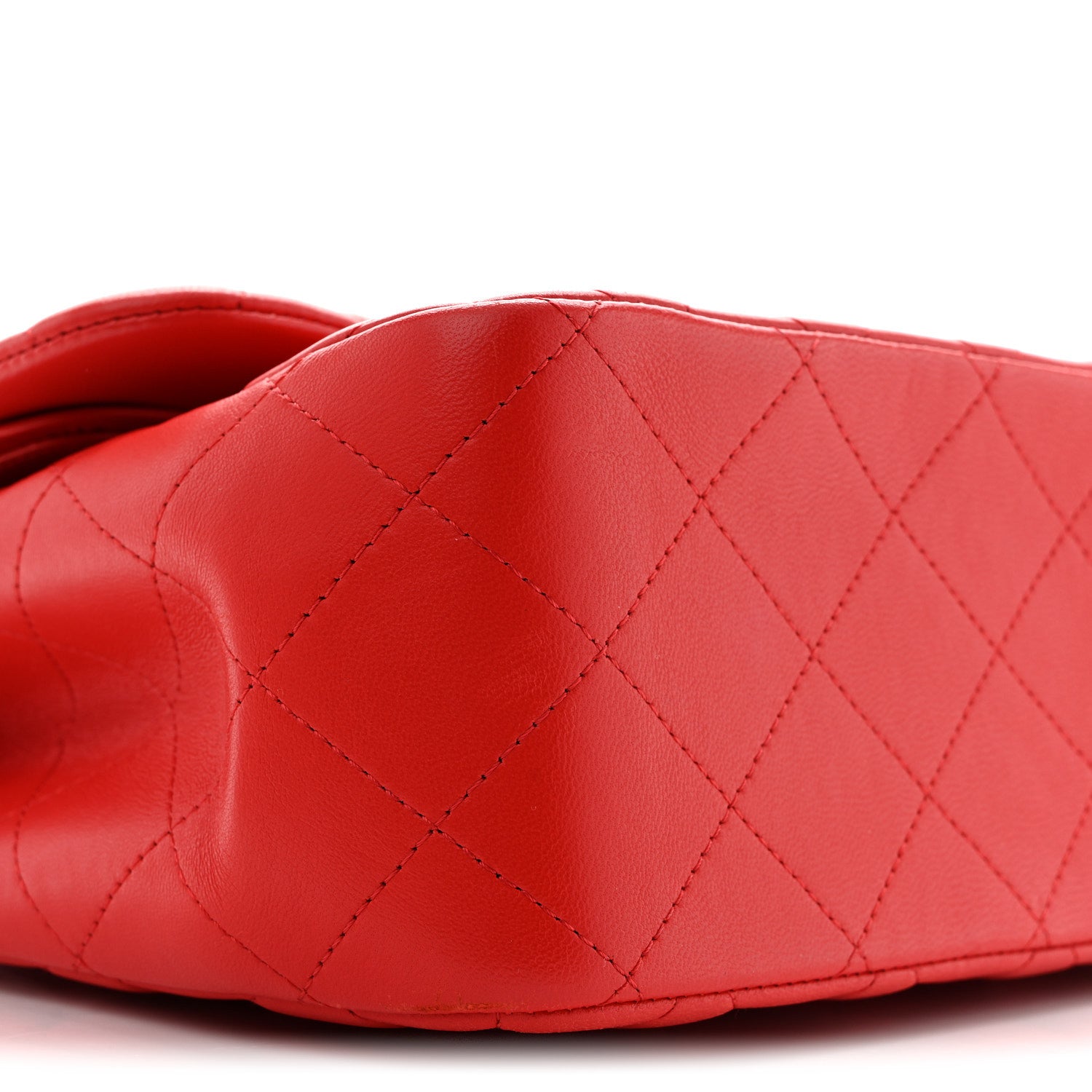 Chanel Lambskin Quilted Jumbo Double Flap Red 9 of 12