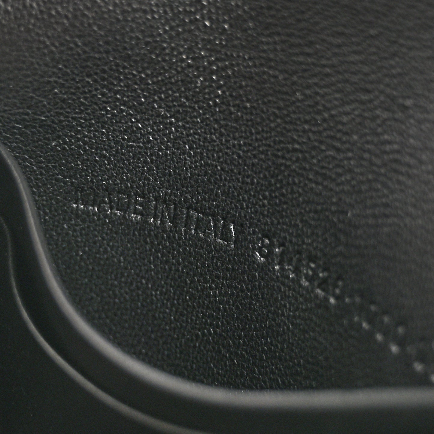 Natural Smooth Calfskin Rodeo Flap Wallet Black