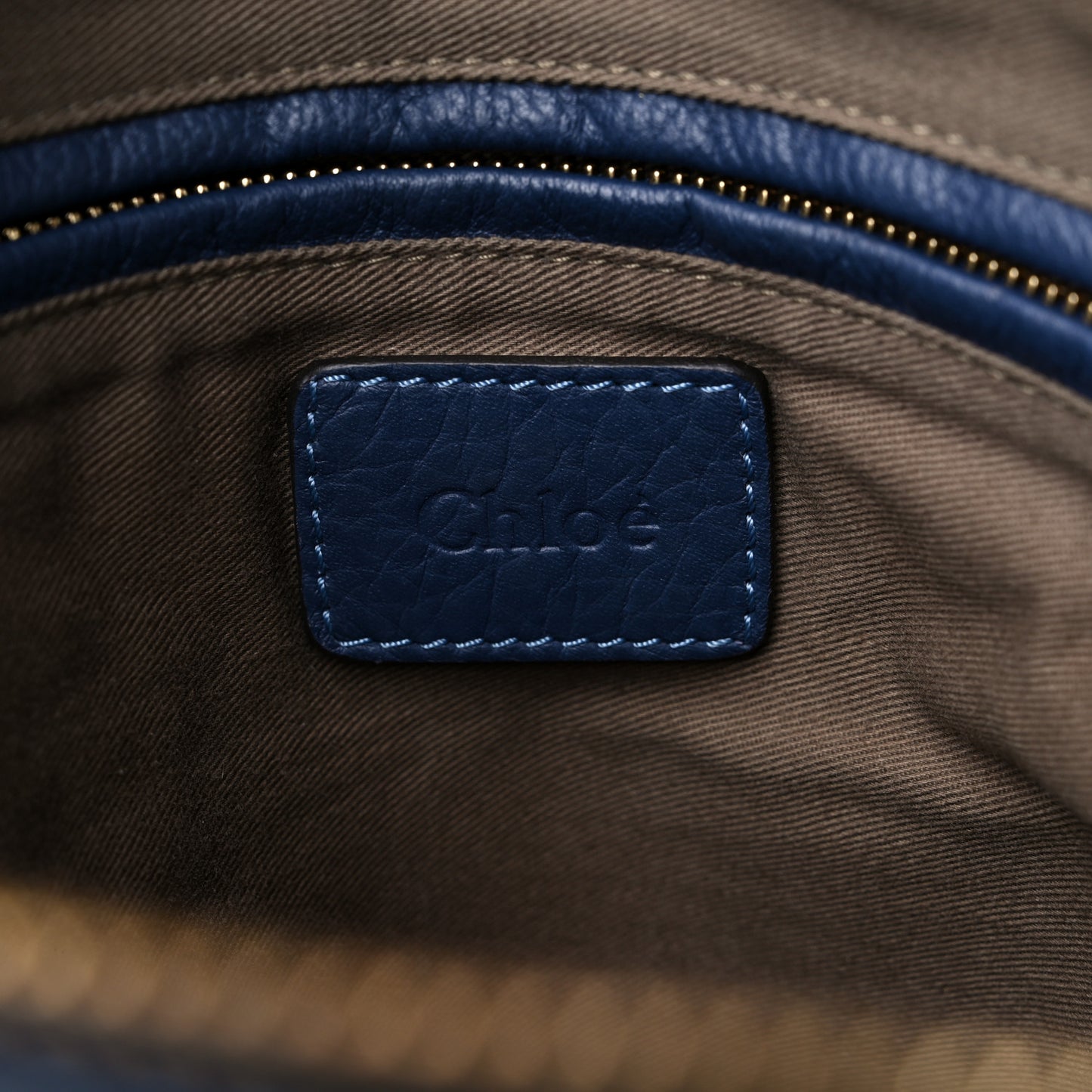 Calfskin Large Marcie Satchel Royal Navy