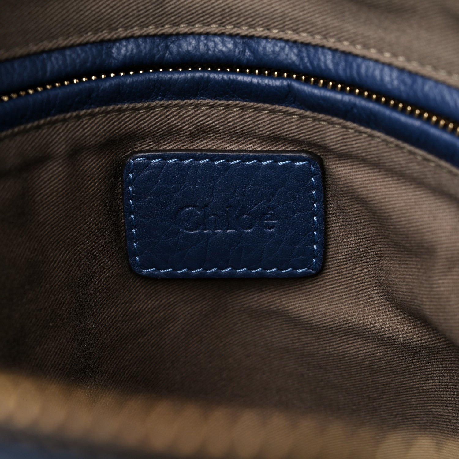 Chloe Calfskin Large Marcie Satchel Royal Navy 6 of 13