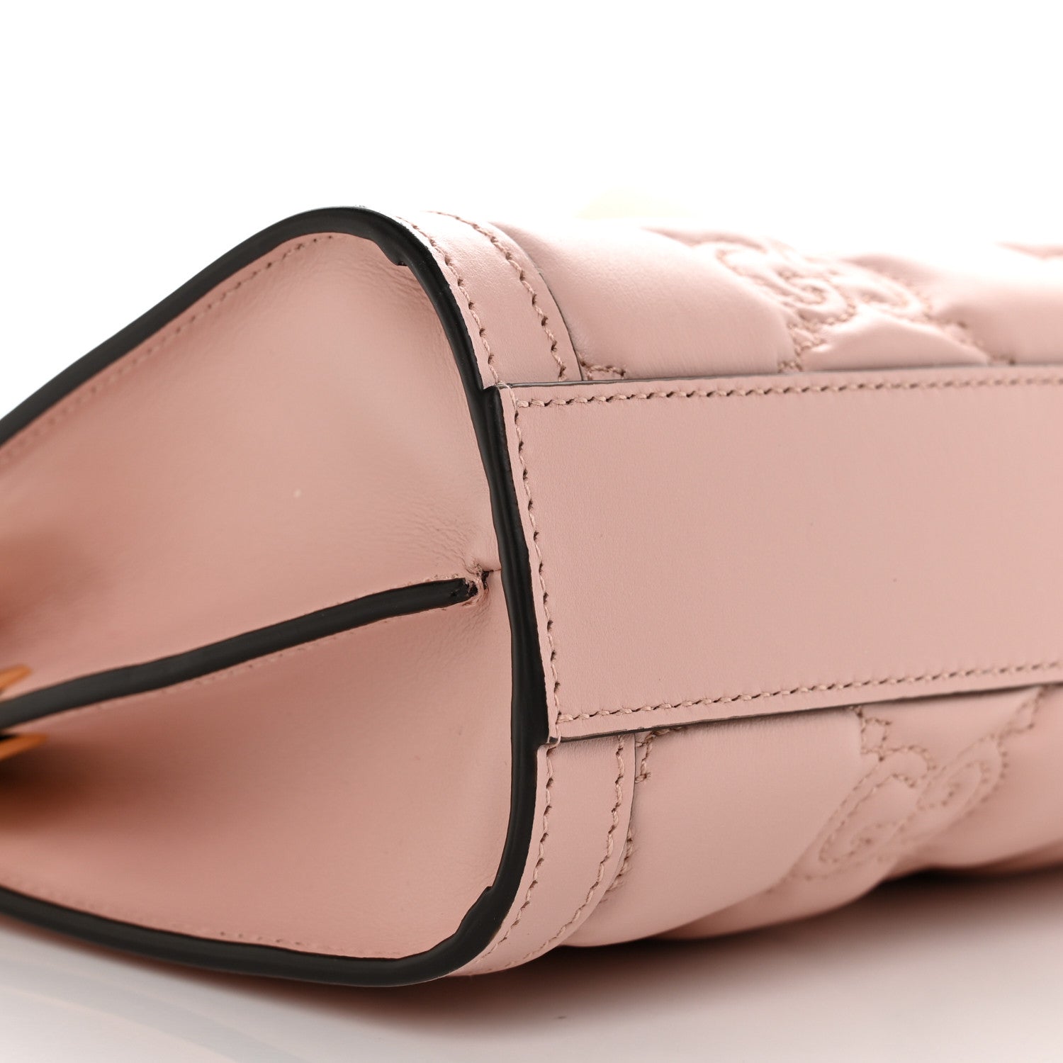 Gucci Calfskin GG Matelasse Small Slim Chain Shoulder Bag Perfect Pink Natural 8 of 10
