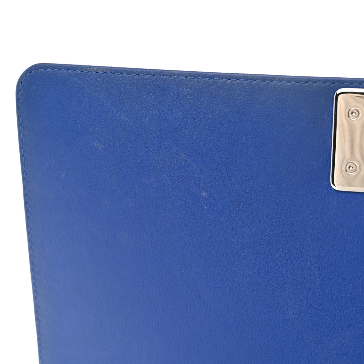 Chanel Patent Calfskin Quilted New Medium Plexiglass Boy Flap Blue 13 of 18