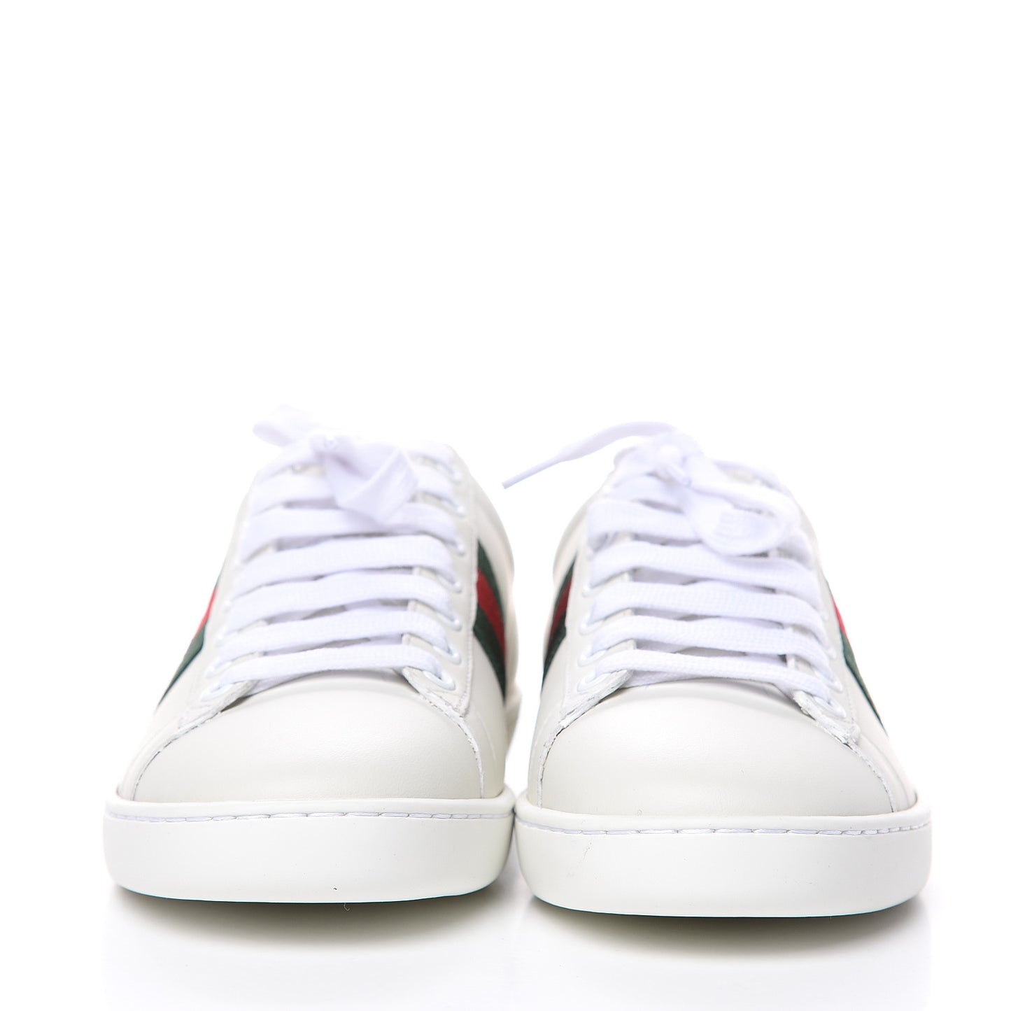 Calfskin Ayers Bee Embroidered Womens Ace Sneakers 36.5 White Green