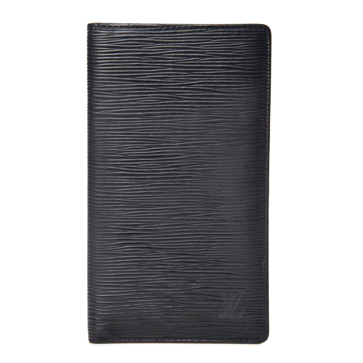 Epi Porte Chequier Cartes Credit European Checkbook Wallet Black