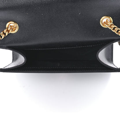 Saint Laurent Grain De Poudre Small Monogram Kate Satchel Black 5 of 12