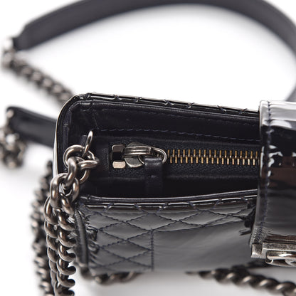 Chanel Patent Mini Boy Reverso Phone Holder Crossbody Navy 14 of 15