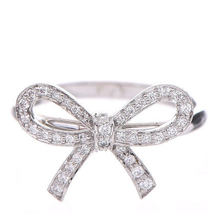 Tiffany Platinum Diamond Bow Ring 49.5 5 1 of 5