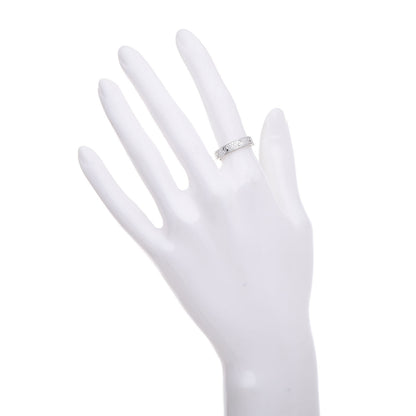 Cartier 18K White Gold Diamond 4mm LOVE Wedding Paved Band Ring 51 5.75 2 of 7