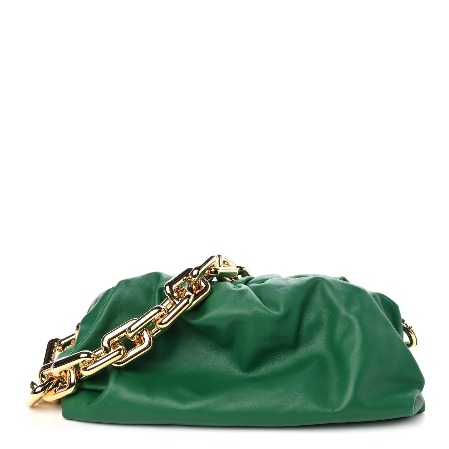 Bottega Veneta Calfskin The Pouch Chain Racing Green 1 of 9