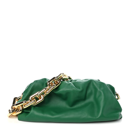 Bottega Veneta Calfskin The Pouch Chain Racing Green 1 of 9