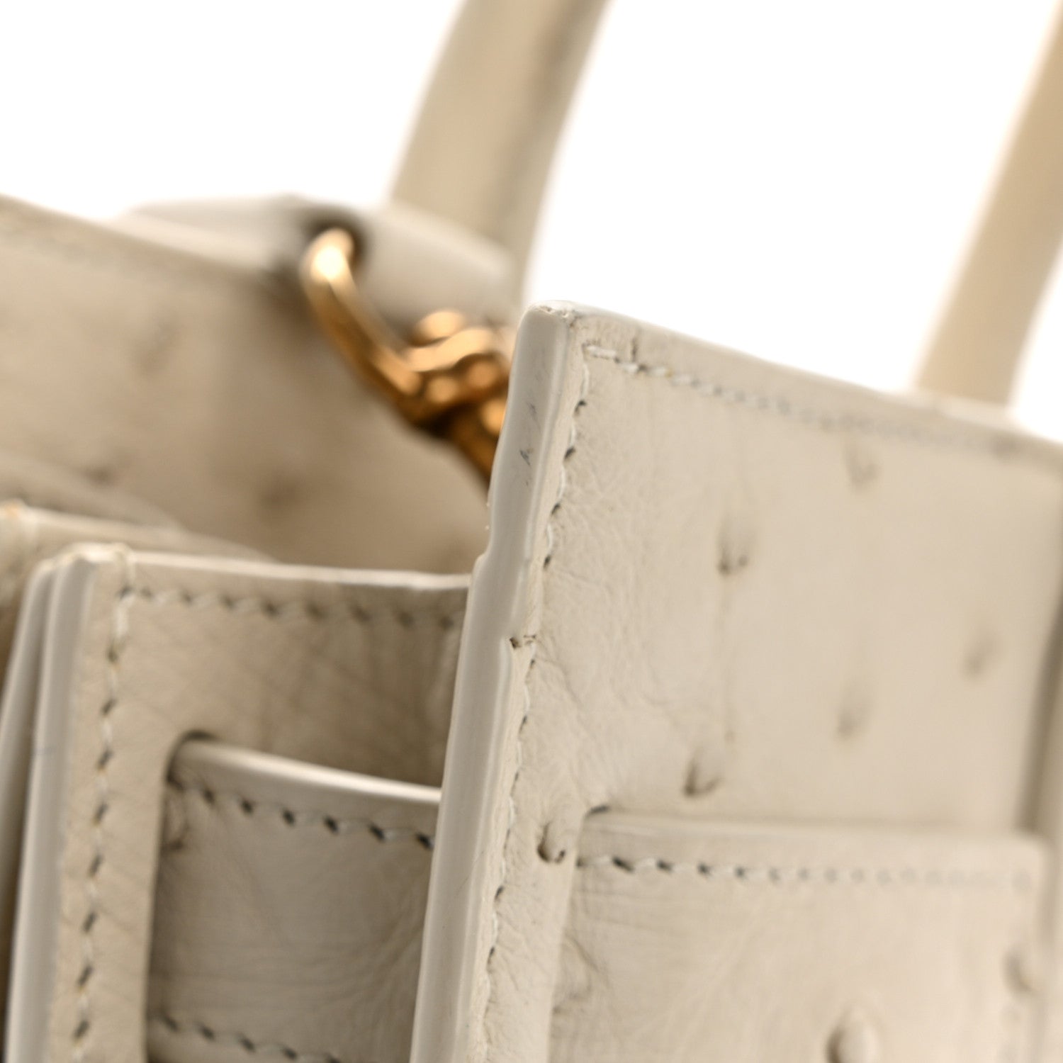 Saint Laurent Ostrich Nano Sac De Jour Crema Soft 13 of 15