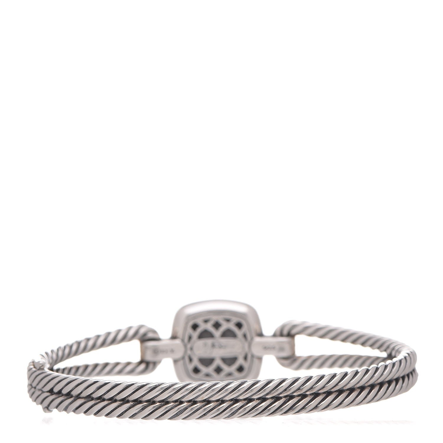 David Yurman Sterling Silver Diamond Black Orchid Albion Cable Bracelet 3 of 7