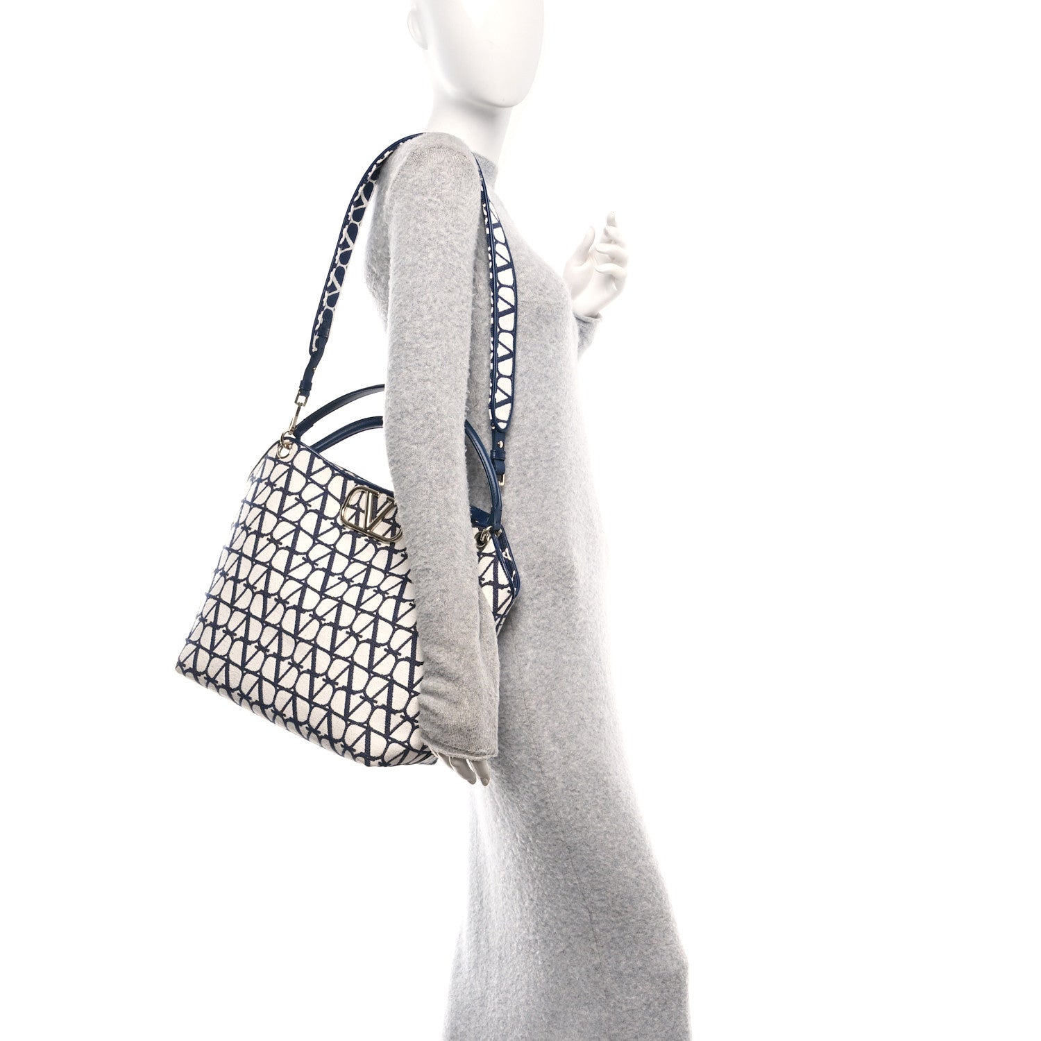 Valentino Garavani Toile Iconographe Vlogo All In Shopping Bag White Worker 2 of 11