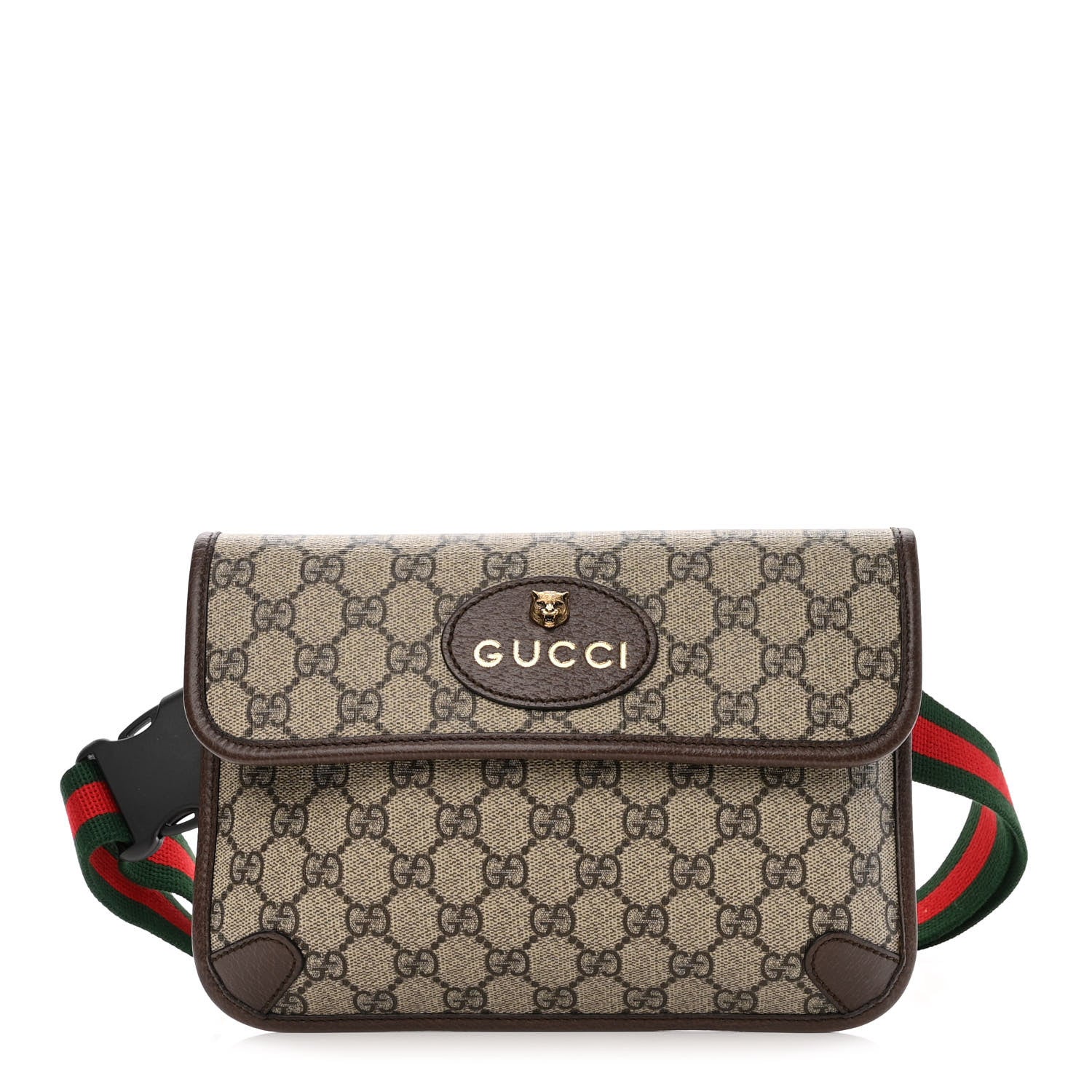 Gucci GG Supreme Monogram Neo Vintage Web Belt Bag Brown 1 of 10