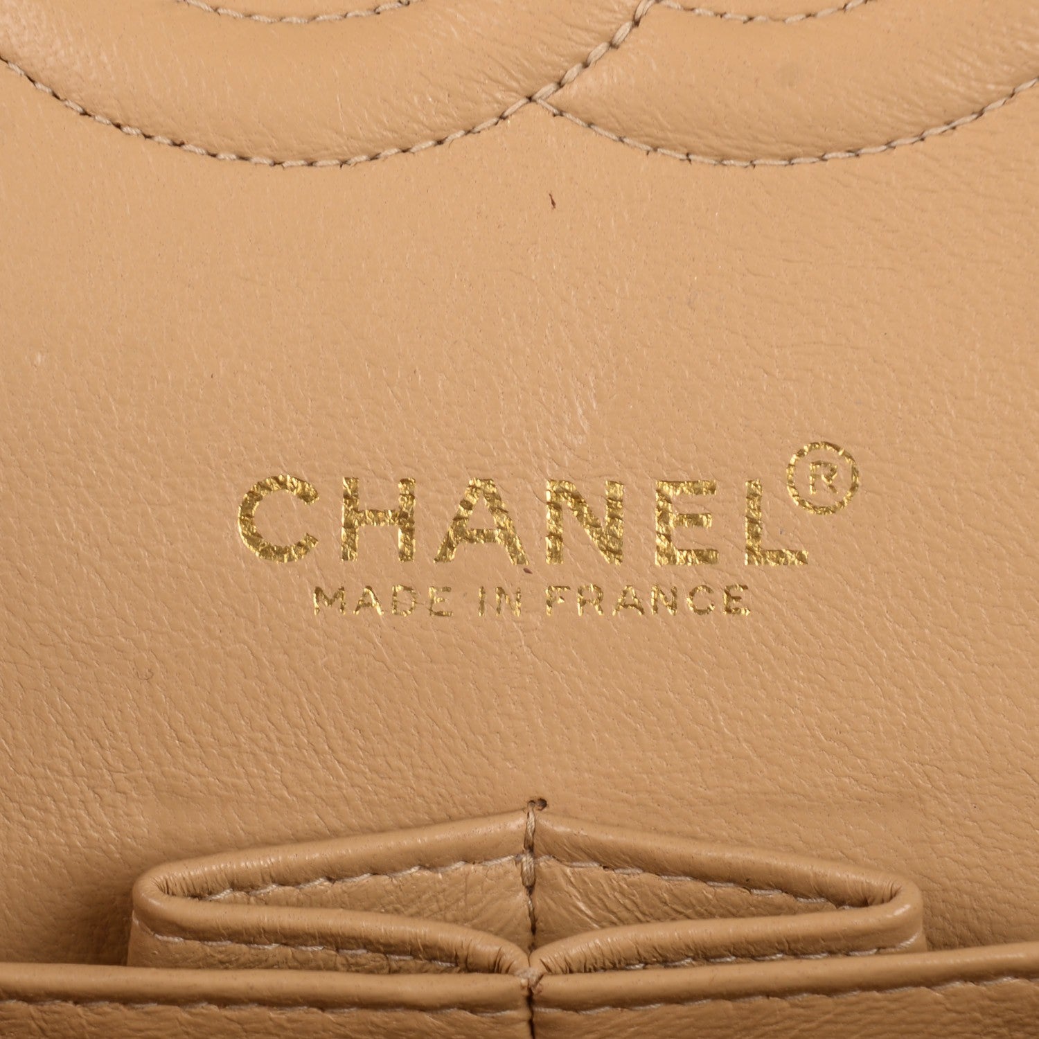 Chanel Caviar Quilted Medium Double Flap Beige 6 of 8