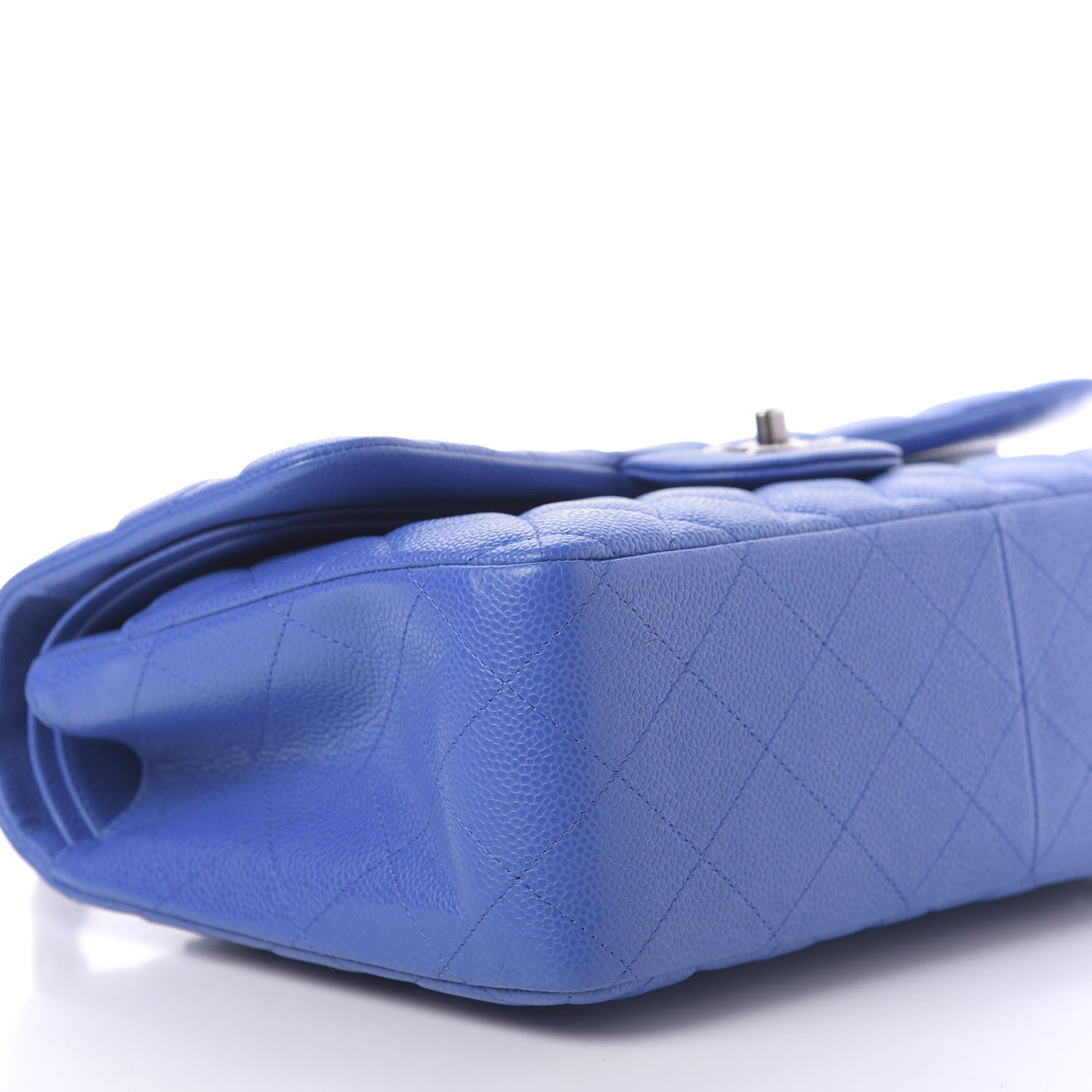Chanel Caviar Quilted Jumbo Double Flap Blue 6 of 11