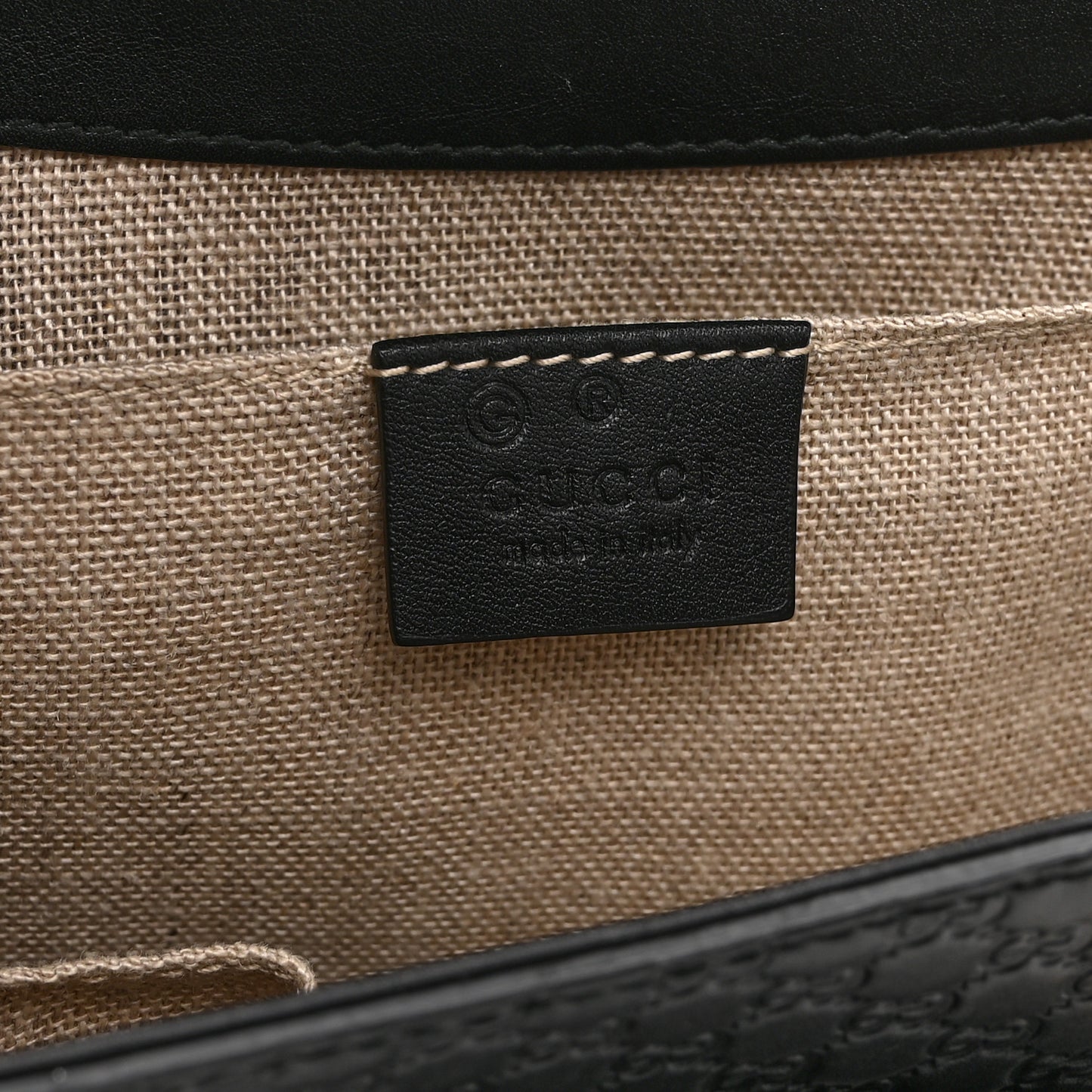 Microguccissima Medium Emily Chain Shoulder Bag Black