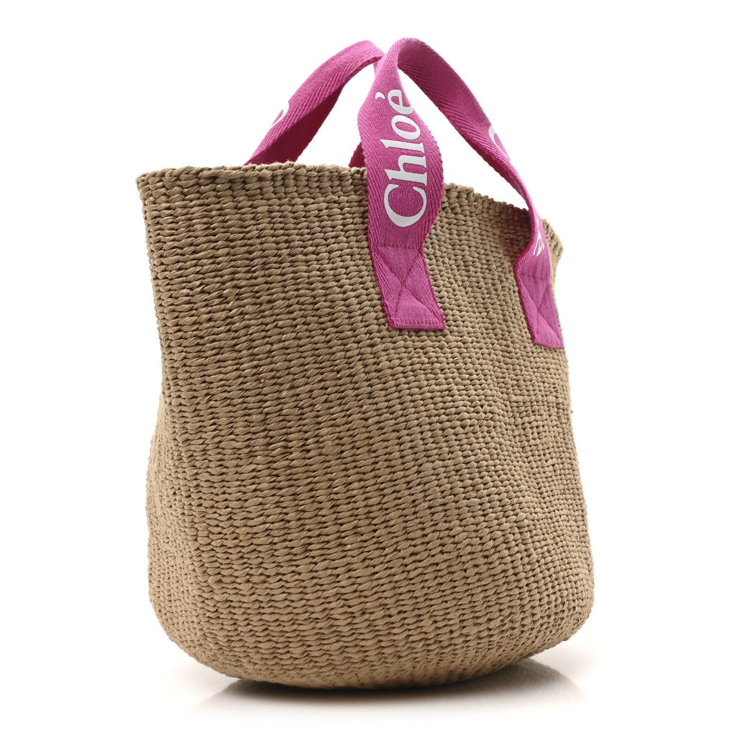 Chloe X MIFUKO Raffia Basket Bag Pink 3 of 9
