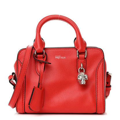 Alexander McQueen Pebbled Calfskin Mini Padlock Tote Red 1 of 12