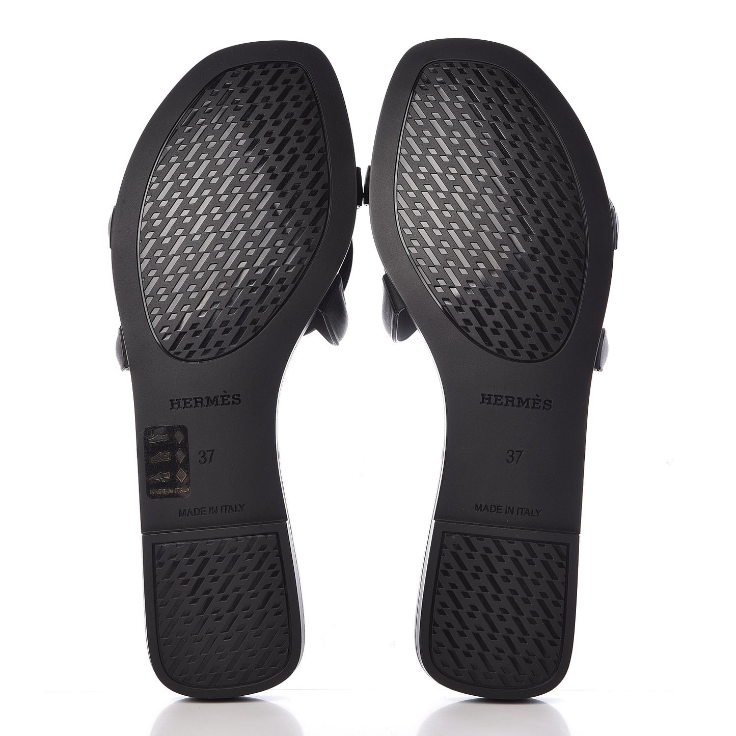 Rubber Aloha Sandals 37 Black