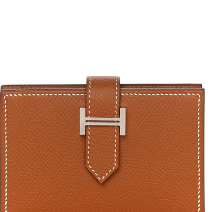Hermes Epsom Bearn Card Holder Wallet Gold 11 of 14