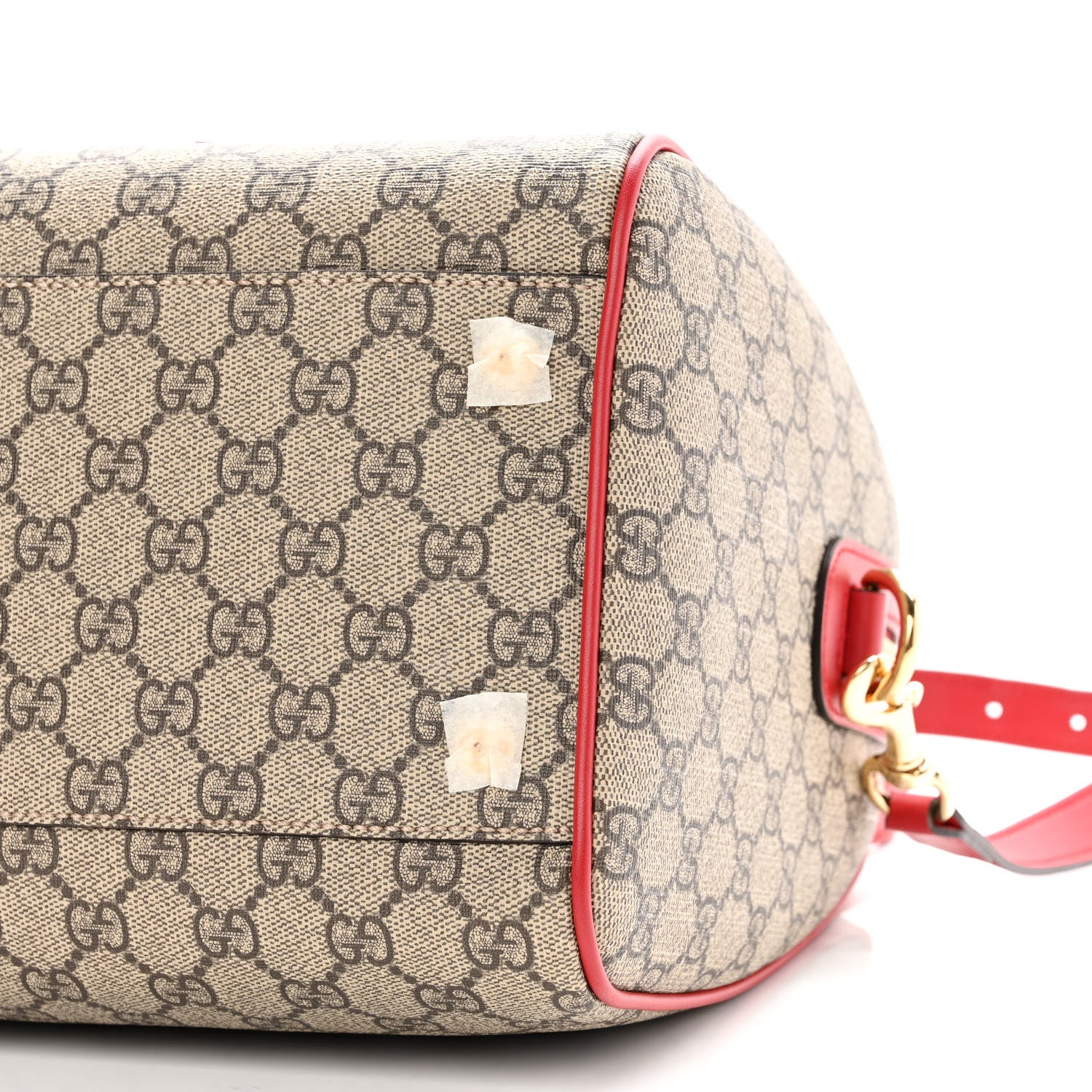 Gucci GG Supreme Monogram Rose Embroidered Medium Boston Hibiscus Red 11 of 11