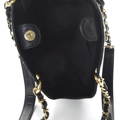 Chanel Caviar Quilted Petit Shopping Tote PST Black 5 of 10
