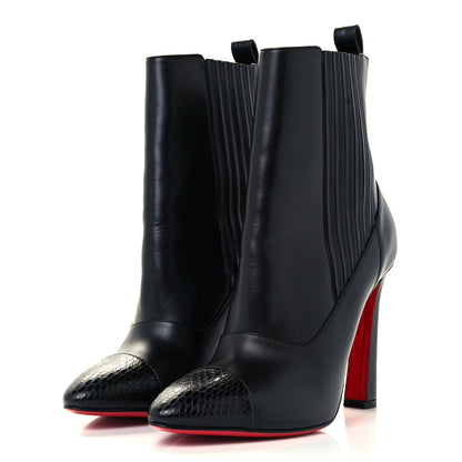Christian Louboutin Calfskin Shine Me In The 90s 85 Ankle Boots 38 Black 2 of 9