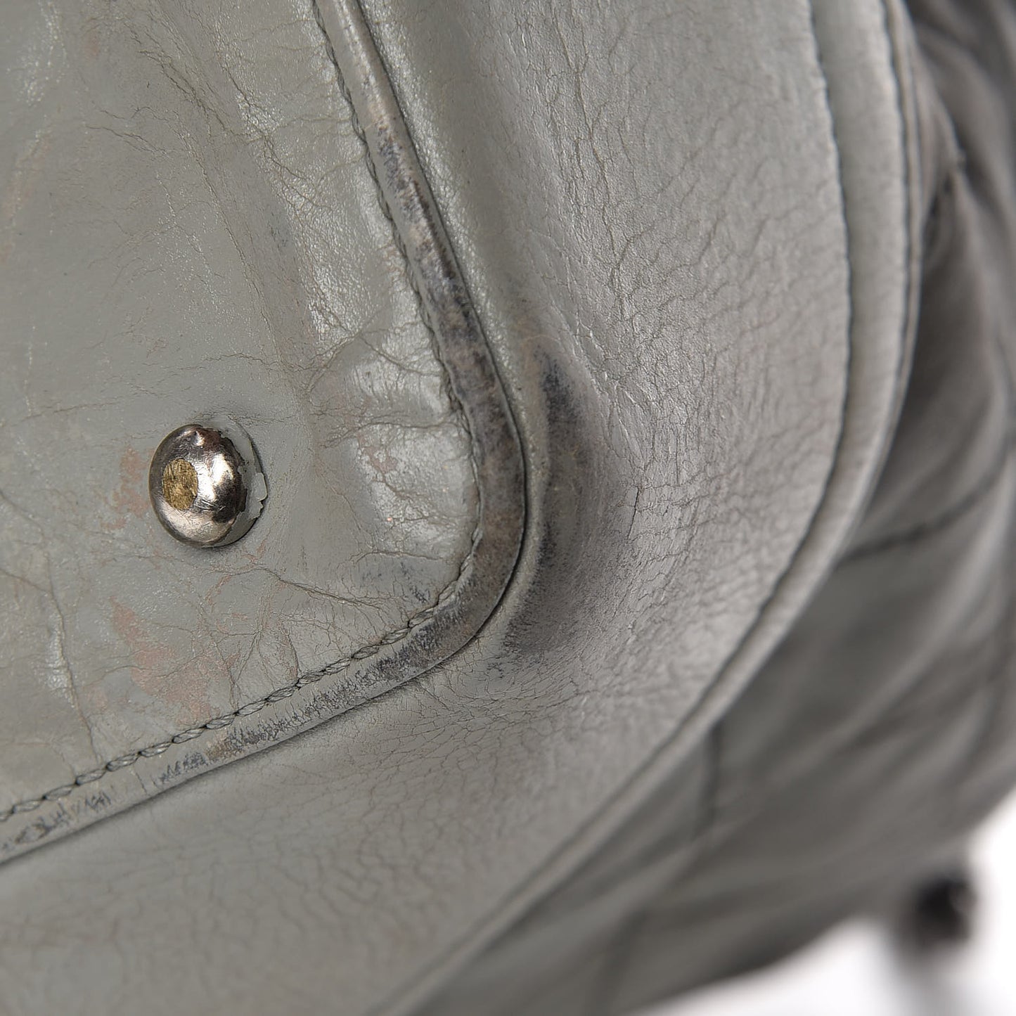 Iridescent Calfskin VIP Shopping Tote Grey