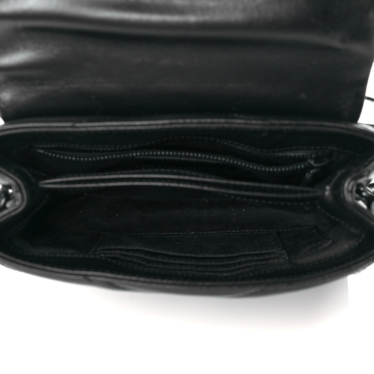 Saint Laurent Calfskin Y Quilted Monogram Toy Loulou Crossbody Bag Black 5 of 13