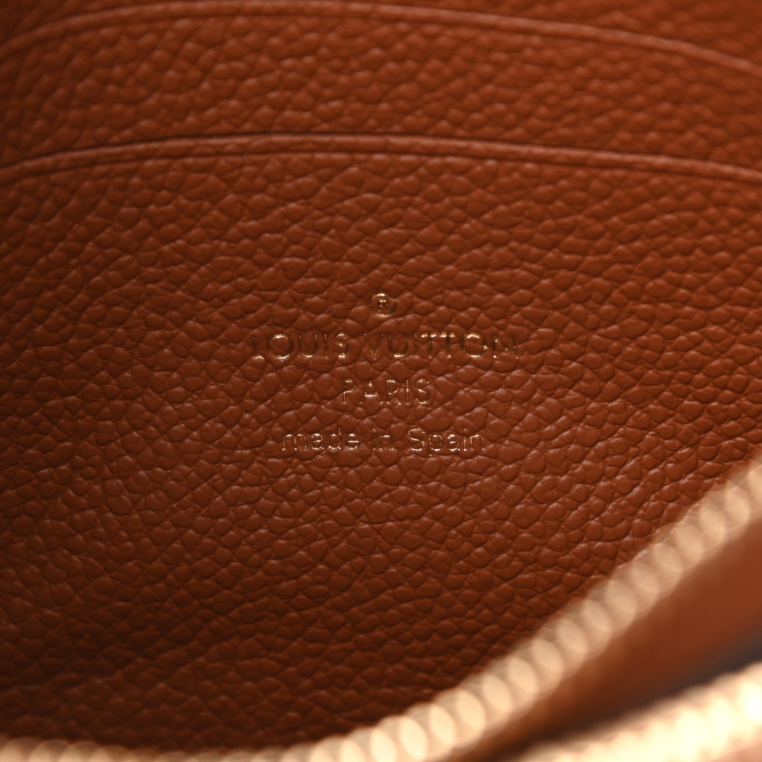 Louis Vuitton Empreinte Monogram Giant Double Zip Pochette Caramel 7 of 11