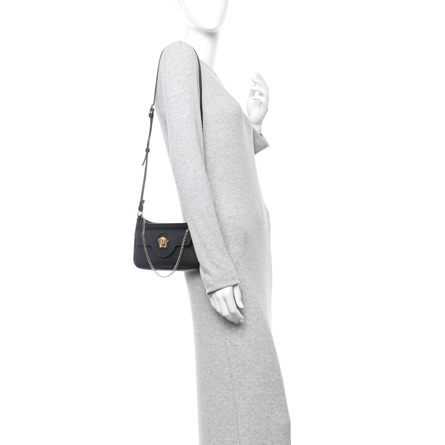 Versace Grained Calfskin La Medusa Mini Bag Black 2 of 11