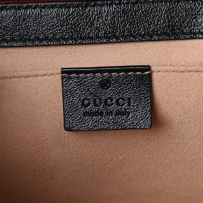 Gucci Azalea Calfskin Matelasse Diagonal Patchwork Mini Torchon GG Marmont Shoulder Bag Black Beige Romantic Cerise 5 of 8