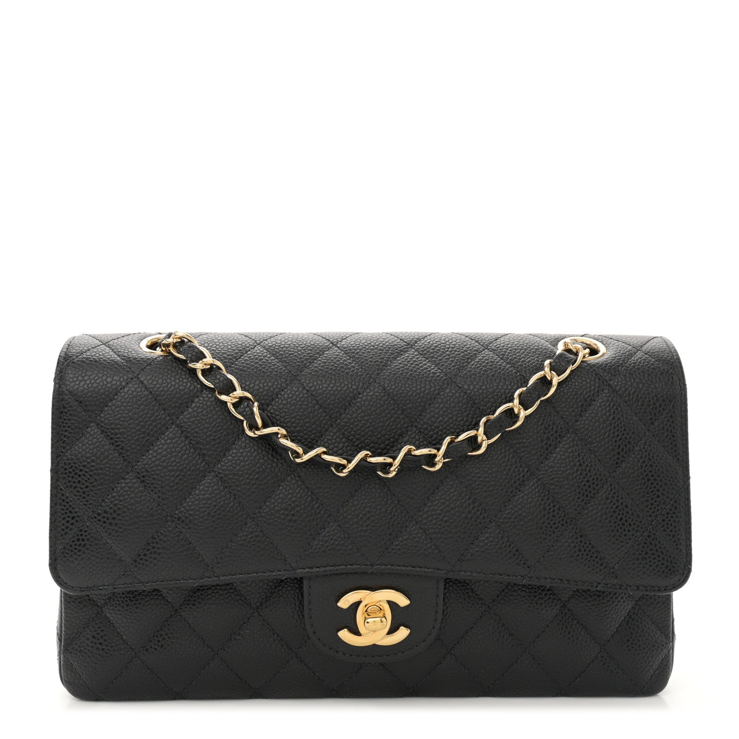 Chanel Caviar Quilted Medium Double Flap Black 1 of 12
