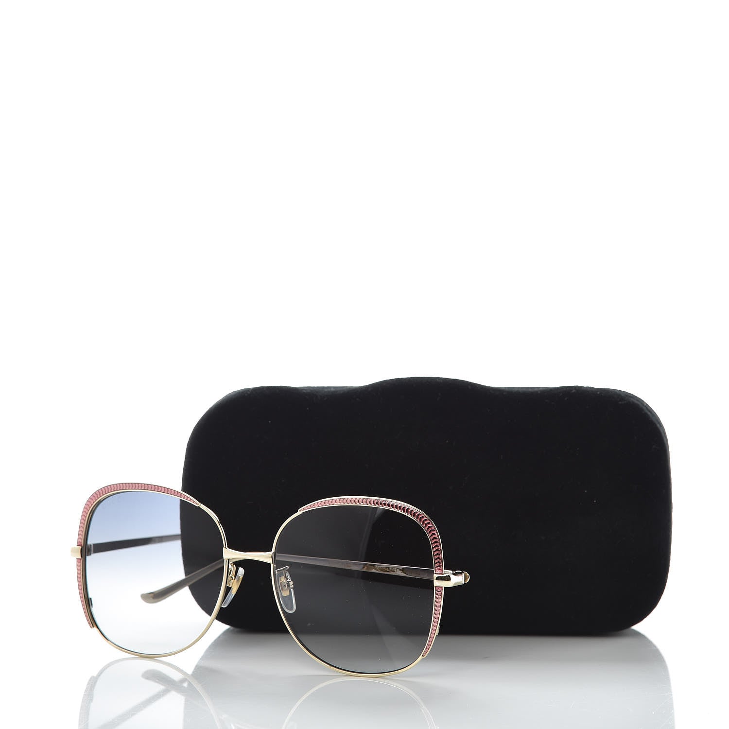 Gucci Acetate Oversize Square Frame GG0400S Sunglasses Gold 7 of 7