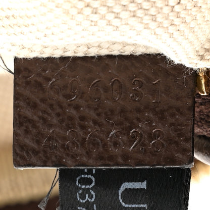 Gucci Monogram Jumbo GG Textured Dollar Calfskin Web Belt Bag Camel Ebony New Acero 7 of 12