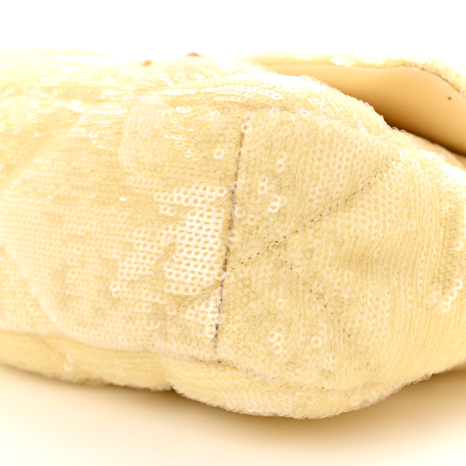 Chanel Sequin Quilted Medium Chanel 19 Flap Light Yellow 10 of 11