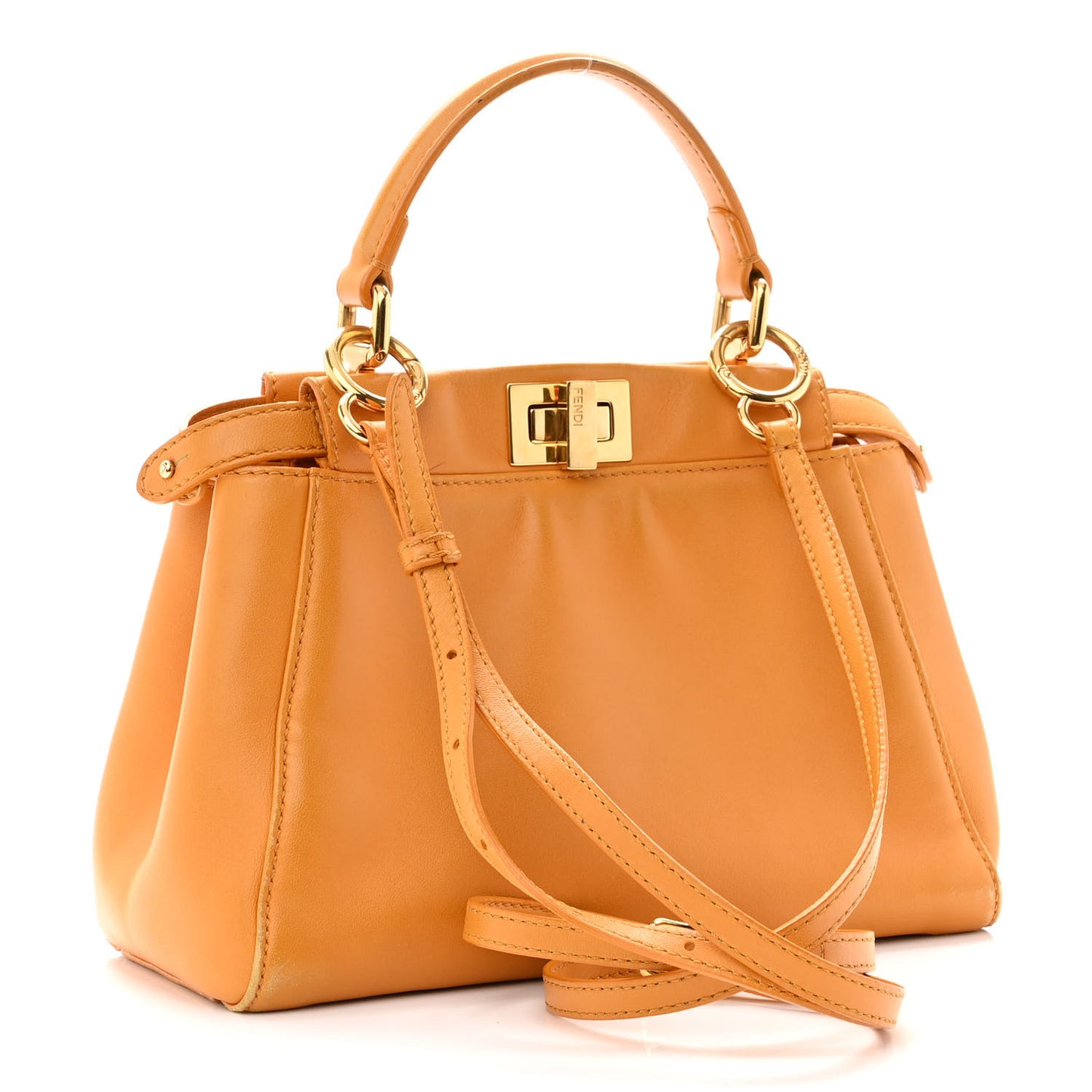 Nappa Mini Peekaboo Iconic Satchel Giallo Syrup