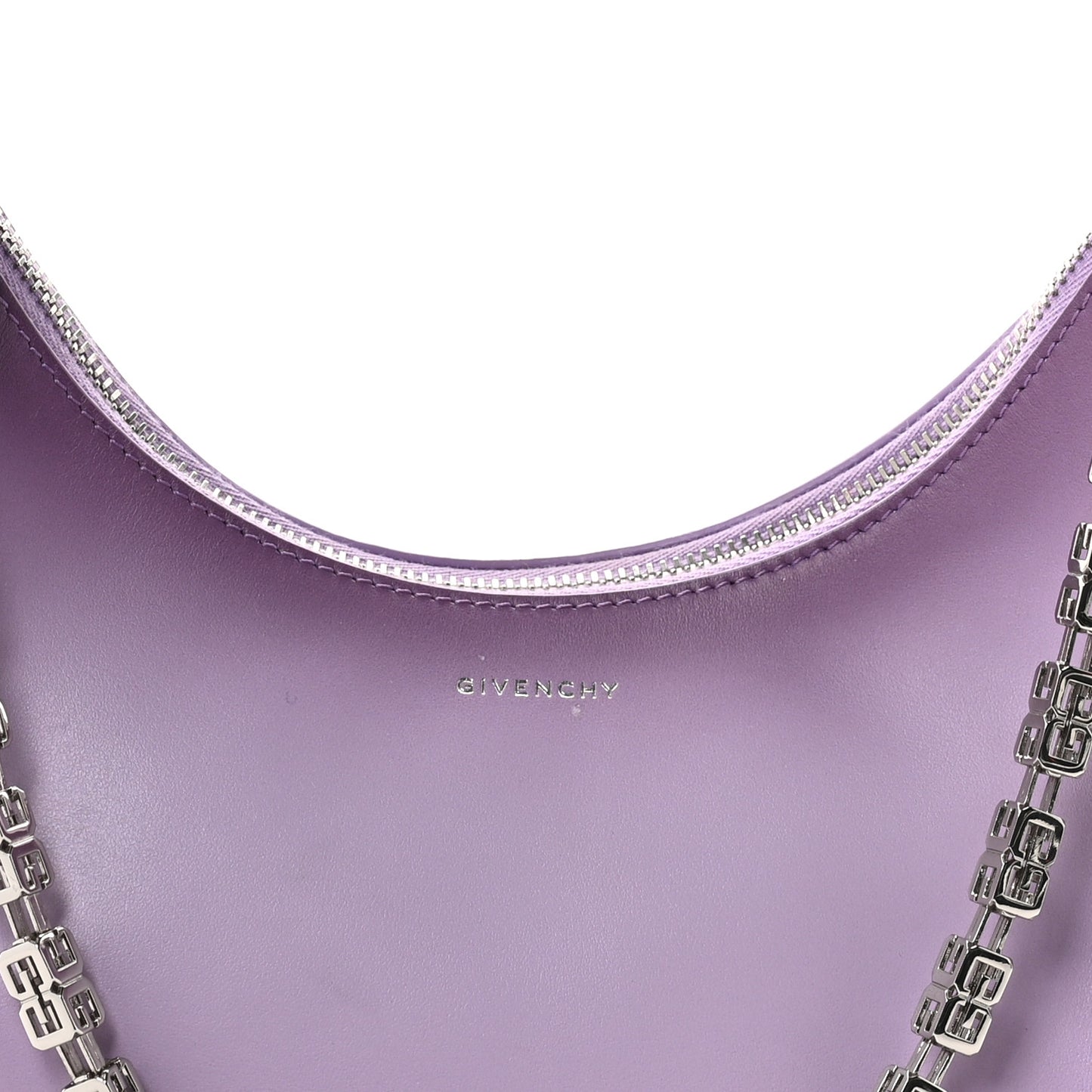 Smooth Calfskin Small Moon Cut Out Shoulder Bag Mauve